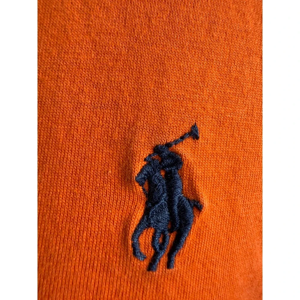 Polo Ralph Lauren Mens Custom Fit T-Shirt Orange Cotton Pony Logo Size Large L/G